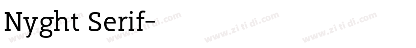 Nyght Serif字体转换